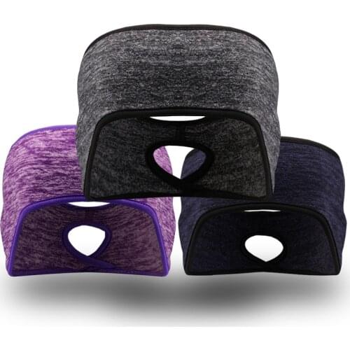 HanXi Polar Fleece Headband Winter Half Ponytail Hat for Women Men Outdoor Windproof Head Band