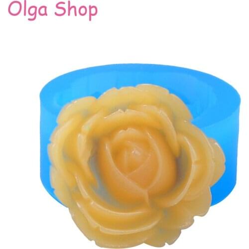 HYL039 Rose / Flower Silicone Push Mold - Jewelry, Charms, Cupcake (Clay Epoxy Casting Resins Wax Gum Paste Fondant)