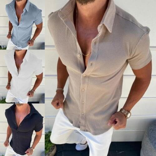 New Polo Shirt Mens Shirt Short Sleeves All-match Solid Color Men Summer Casual Tops for Daily Life Short Sleeve High Quantity