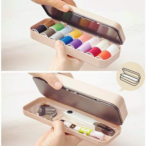 Sewing Storage Boxes Buttons Pins Box Household Travel Scissor Thimble Needle Threads Box DIY Apparel & Needlework Storage