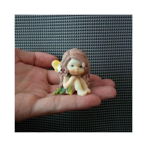 PRZY Silicone Mold Soap Molds Baby Handmade Candle Mould for Cake Decorations Fondant Mould Aroma Stone Little Fairy Cute