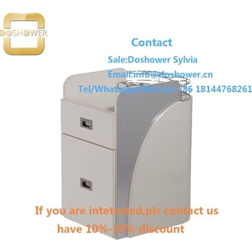 Salon spa furniture with wooden pedicure cart for acrylic salon trolley cart