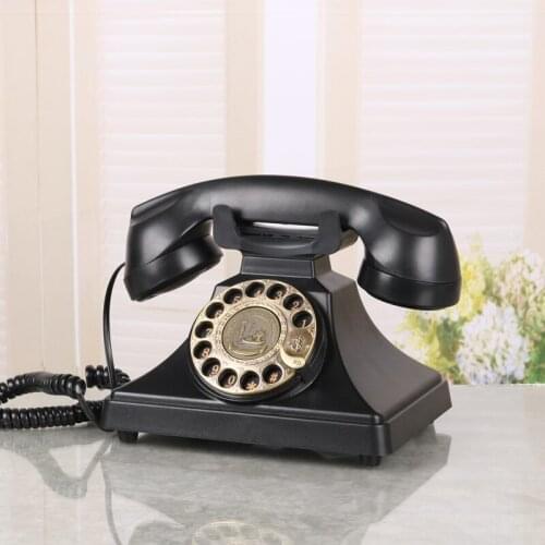 1929 Fixed Landline Black Old Antique Telephone American Vintage Household Office Metal Rotating antique telephone