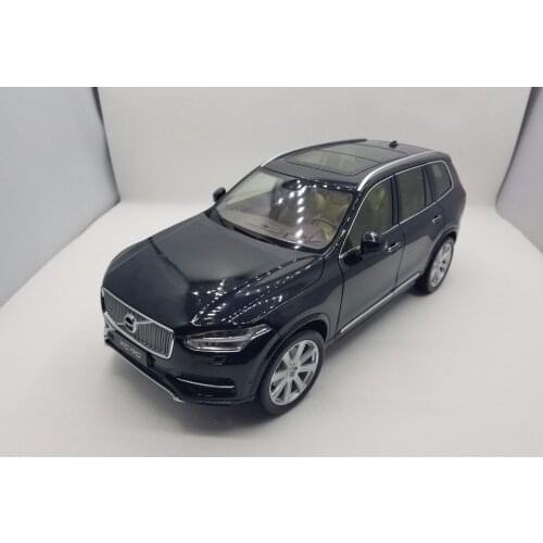1:18 Diecast Model for Volvo XC90 2015 Black SUV Alloy Toy Car Miniature Collection Gifts XC 90