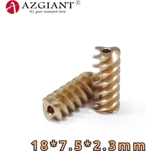 18*7.5*2.3mm copper worm gear for DC 385 motor car ELV ESL steer lock motor gear inner diameter 2.3mm brass