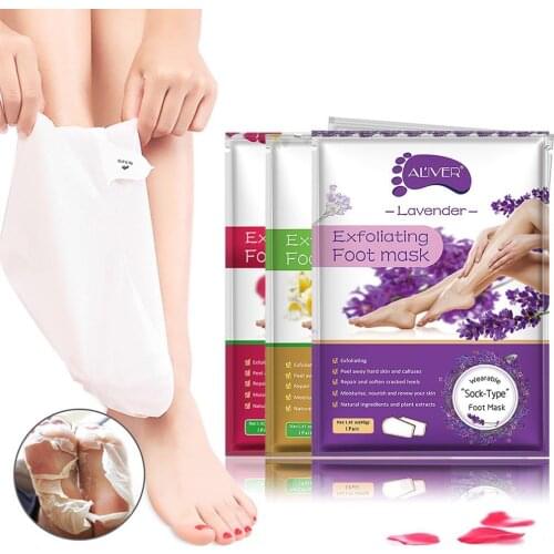 2pcs/bag Exfoliating Foot Mask Foot Patch Magic Skin Peeling Dead Skin Feet Mask Socks Sosu Socks for Pedicure Soc