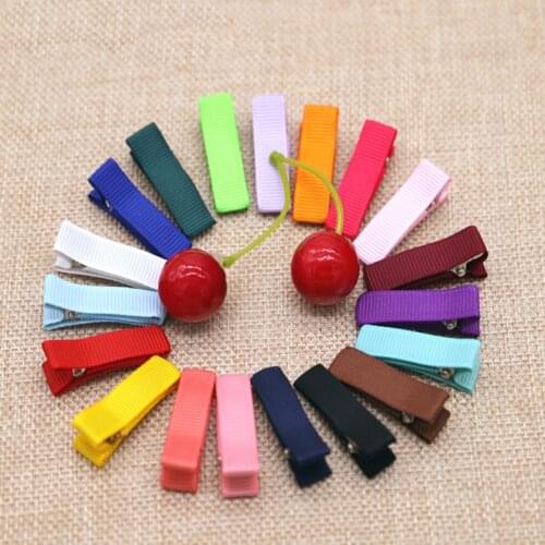 20pcs 3.5cm Colorful Fabric Covered Hairpin Base Kids Hair Clip Settings For Handmade Girls Hairpins Accessories Diy Supplies