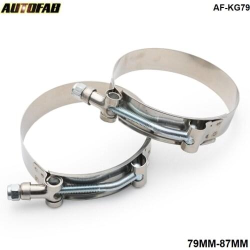3" INCH (79MM-87MM) SILICONE TURBO HOSE COUPLER T BOLT SUPER CLAMP KIT AF-KG79