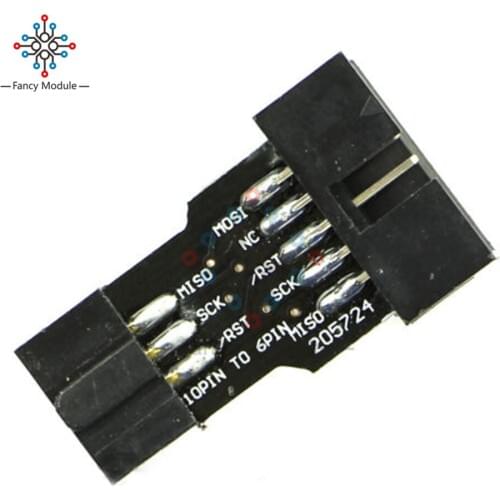 5PCS 10 Pin to Standard 6 Pin Adapter Board For ATMEL AVRISP USBASP STK500