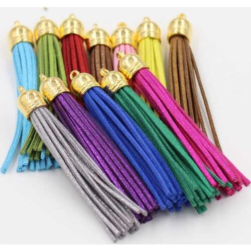 6 pcs/lot) 88mm Full Length Golden cap Tassel with Brilliant powder Ornament,Bags accessories, DIY bracelet Fitting