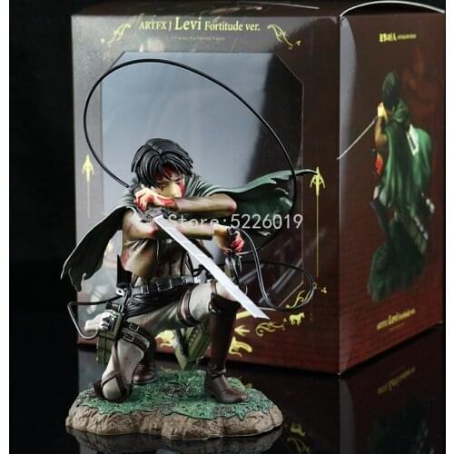 18CM Attack on Titan Anime Figure ARTFX J Levi Fortitude Action Figure Rivaille Ackerman Heichov Sergeant Major Figurine Toys