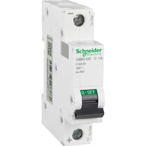 DC Circuit Breaker Air Switch Overload Short Circuit Protection 1P 2A 3A 4A 6A 10A 16A 20A 25A 32A 40A 50A 63A C65H-DC C Curve