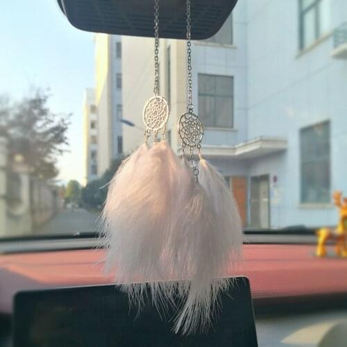 Car Pendant Handicrafts Dream Catcher Feather Hanging Car Rearview Mirror Ornament Auto Decoration Accessories For Gifts