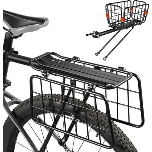 Bicycle Luggage Rack Bicycle Basket Rack Aluminum Alloy Bicycle Luggage Cargo Rack Cycling Seatpost Bag Holder Stand