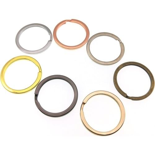 10pcs/lot 25mm Gun black Metal Key Holder Split Rings Keyring Keychain for Car Keys Keyfob Accessories DIY Jewelry Making Z990