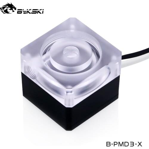 Bykski Black Computer DDC Pump,Quiet , 600L/H ,4PIN Molex Plug ,12v PWM Cooled Water Pump,B-PMD3-X