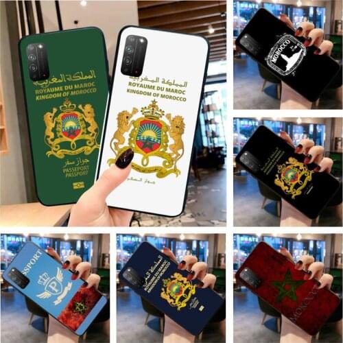 Morocco Flag Passport Phone Case for Huawei Honor 30 20 10 9 8 8x 8c v30 Lite view 7A pro