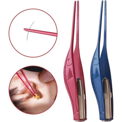 Kids Children LED Flashlight Earpick Ear Wax Remover Tweezer Spoon Ear Cleaner Ear Cleaning Tools Health Ears Care Accessories