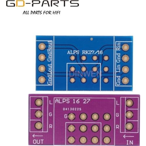 Double Sides FR4 PCB Board Adapter Circuit Board For ALPS RK16 RK27 Volume Potentiometers Hifi Audio DIY 1PC