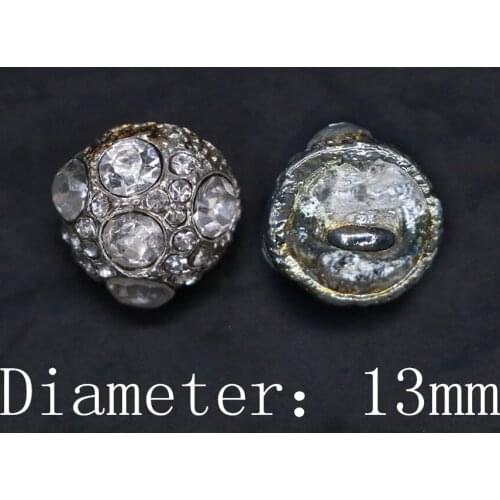 Good quality 13mm metal rhinestones button with sweater coat decoration button accessories DIY 5Pcs/Lot SP-0159