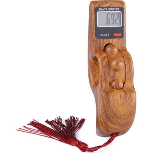 Decompression Toy Mini Tassel Electronic Digital Display Scroll Buddha Beads Manual Counter Buddhism Miniature Home Figurine