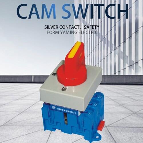 Isolating switch on off 32A 3 phase rotary changeover cam main interruptor disconnect switch with padlock handle