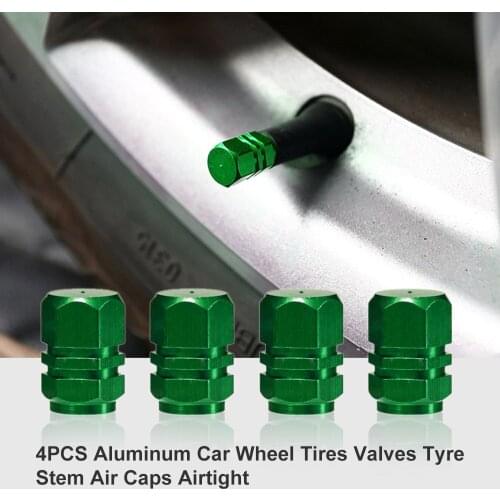KKMOON 4x Aluminum Dark Grey Tyre Wheel Stem Air Valve Caps Car Tire Valve Universal Auto Truck Bike Bicycle Dust Dustproof Cap