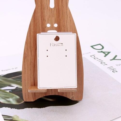 Fashion 5*7cm Transparent PVC Jewelry Card Dangle Earrings Packing Paper Tag Cards Holder Logo Customized 100Pcs/lot