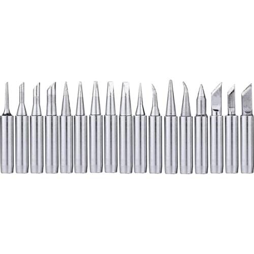 17Pcs Soldering Tips Kit 900M Lead-Free Solder Iron Tip Welding Replacement Accessories for Hakko Yihua Solder Station