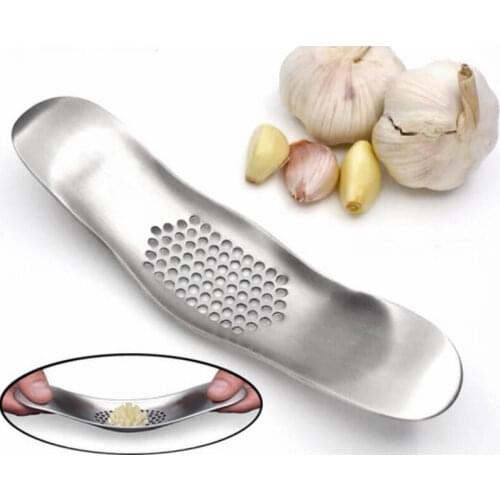 New Multi-Function Stainless Steel Garlic Press Manual Crusher Slicer Mincer Kitchen Gadgets Cooking Tools