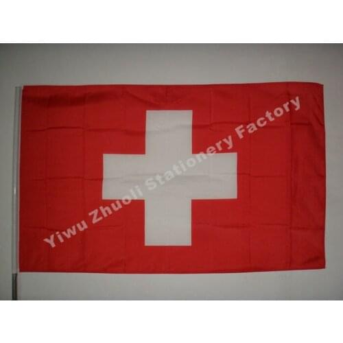Switzerland Flag 150X90cm (3x5FT) 115g 100D Polyester Double Stitched High Quality Free Shipping