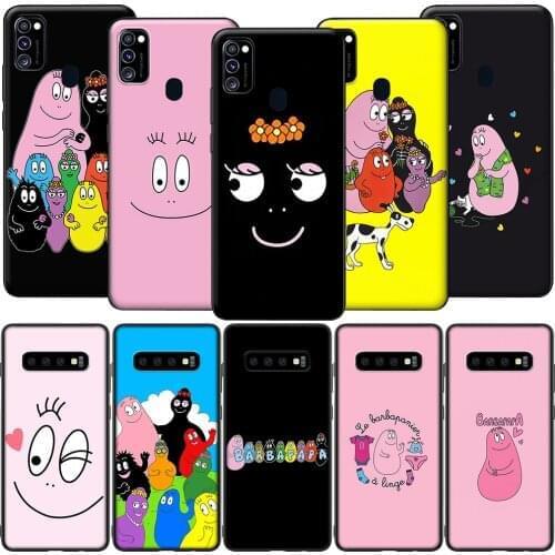 GX30 Barbapapa Silicone Soft Case for Samsung S6 S7 Edge S8 S9 S10 S10E S20 Fe S21 S21s S30 Ultra Plus Lite