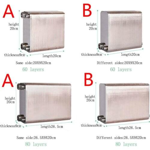 Heat exchanger 24-80 layers Exchanger Replacement For Boiler Heat Exch stainless steel DN25*DN15