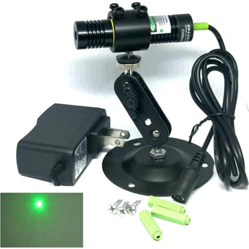Dot 532nm 30mW Green Laser Module Long Time Working 18x75mm w/AC Adapter&Holder