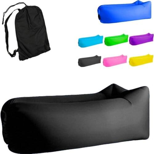 Outdoor Camping Inflatable Sofa Foldable Chair Sleeping Bag Portable Lounger Trending Beach Bag Air Bed for Travelling Hiking