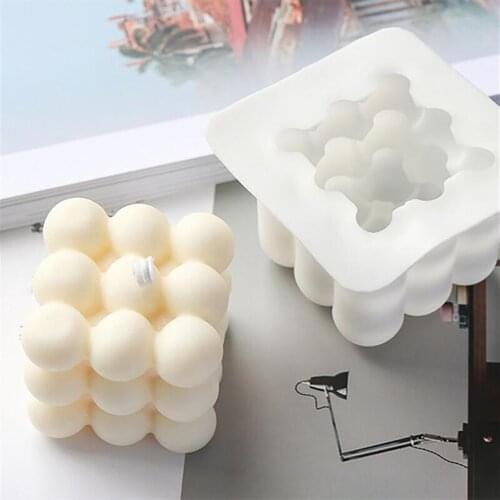 XiaoXiang Rubiks Cube Silicone Soap Mold Wedding Cake Decorating Tools Candle Fondant Chocolate Clay Molds For Baking M2030