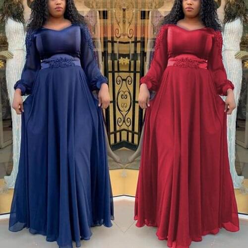 MD Elegant Ladies Party Night Vestidos Woman Dress Plus Size Mesh Velvet Dresses Embroidery Floral Vintage Long Sleeve Dress
