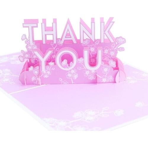 10pcs THANK YOU Handmade Origami 3D Pop UP Greeting Card Invitation For Wedding Birthday Xmas Party Souvenirs Gift