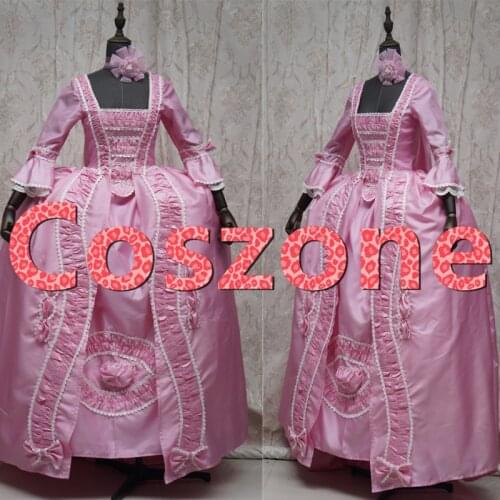 18th Century Rococo Baroque Marie Antoinette Dress Ball Gown Gothic Victorian Medieval Renaissance Pink Dress Cosplay Costume