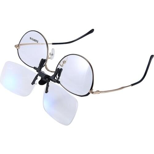 2.5x Glasses Style Magnifier Magnifying Glasses with Clip For Reading Clip On Flip Up Spectacles Magnification Magnifier
