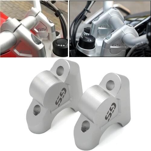 2PCS 32mm CNC Machining R 1200 GS R1200 GS Handlebar Risers Bar Clamp Extend Adapter With Bolts for BMW ADV 2014-2017 R1200GS LC