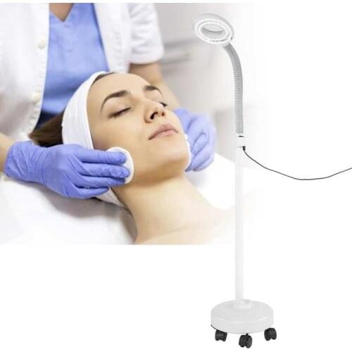 5X Diopter LED Magnifying Floor Stand Lamp Glass Lens Magnifier for Tattoo Beauty