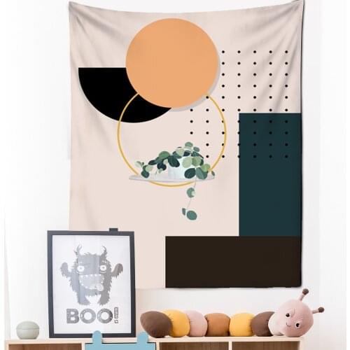 Abstract Fashion Tapestry Vintage Plant Wall Art Canvas Painting Nordic Wall Hanging