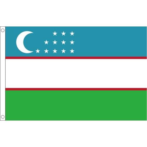 Free shipping xvggdg 90 x 150cm Uzbekistan flag Banner Hanging National flags Uzbekistan banner