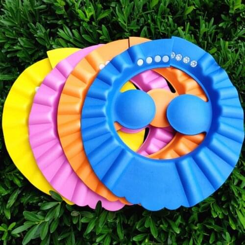 Safe Shampoo Shower Bathing Bath Protect Soft Cap Hat for Baby Wash Hair Shield Bebes Children Bathing Shower Cap Hat Kids