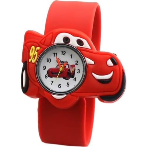 2019 hot selling Children watch boy cartoon car Clock Silicone Tape patted table students lovely cool child gift men kids