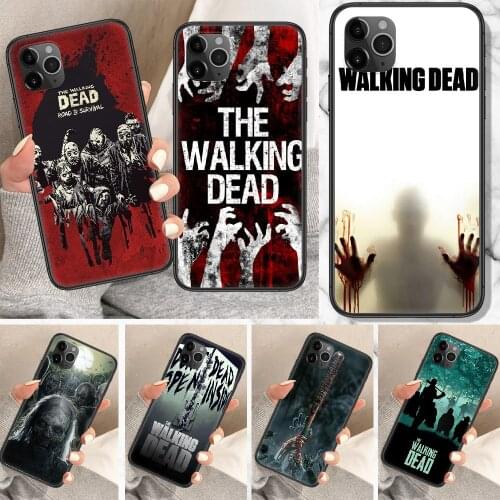 TV The Walking Dead Phone Case For iphone 5 5S SE 2 6 6S 7 8 11 12 Mini Plus X XS XR Pro Max black painting coque fashion Etui