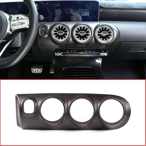 For Mercedes benz A Class W177 A180 A200 2019 Oak Wood Grain ABS Central Control Air Conditioning Decorative Panel Accessories