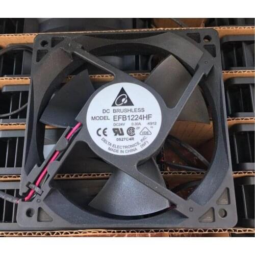 Detla Electronics EFB1224HF DC 24V 0.30A 120x120x32mm 2-Wire Server Cooling Fan