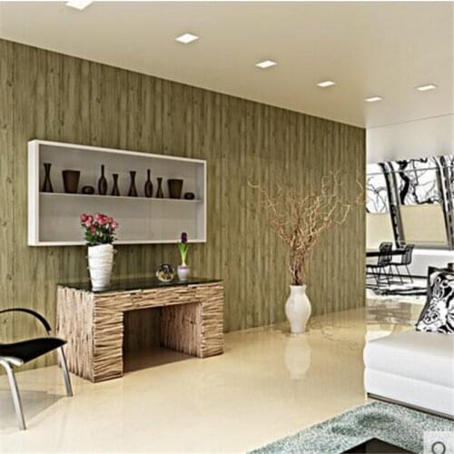 Beibehang Environmentally friendly wallpaper back to basics simulation wood striped wallpaper villa restaurant bedroom backgroun